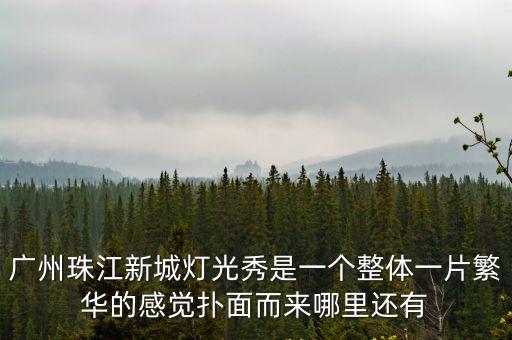 廣州最漂亮的燈光節，廣州珠江新城燈光秀是一個整體一片繁華的感覺撲面而來哪里還有