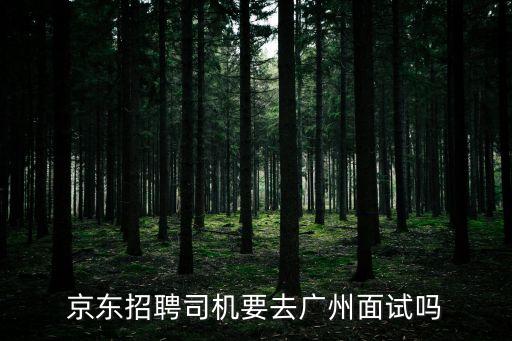 京東招聘司機要去廣州面試嗎