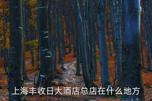 上海市涼城路豐收日飯店地址，上海豐收日大酒店總店在什么地方