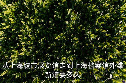 從上海城市展覽館走到上海檔案館外灘新館要多久
