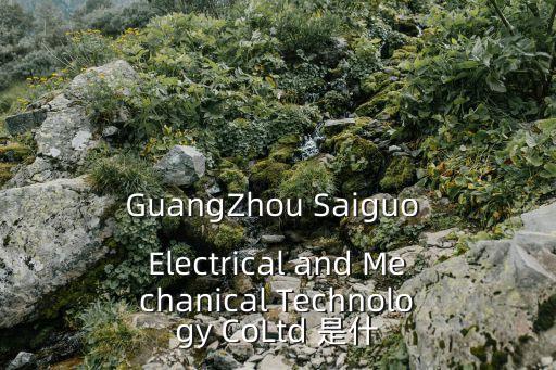 GuangZhou Saiguo Electrical and Mechanical Technology CoLtd 是什