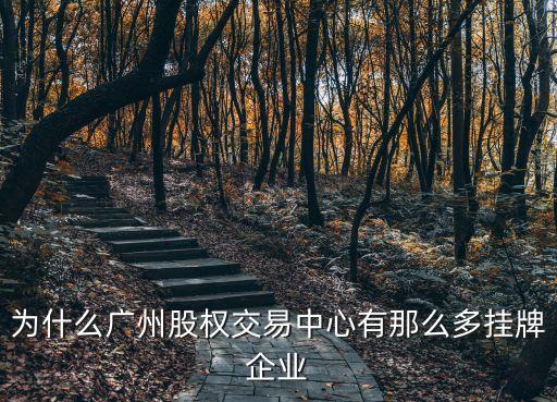 為什么廣州股權交易中心有那么多掛牌企業