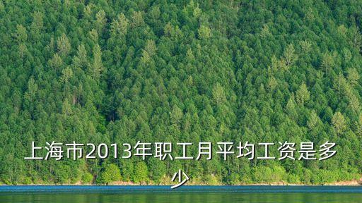 上海市2013年職工月平均工資是多少