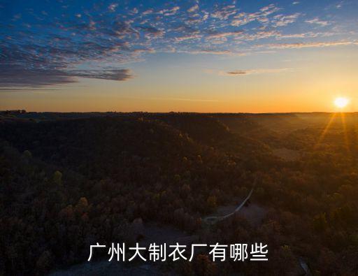 廣州內江有哪些制衣廠，廣州的制衣廠分布在哪里