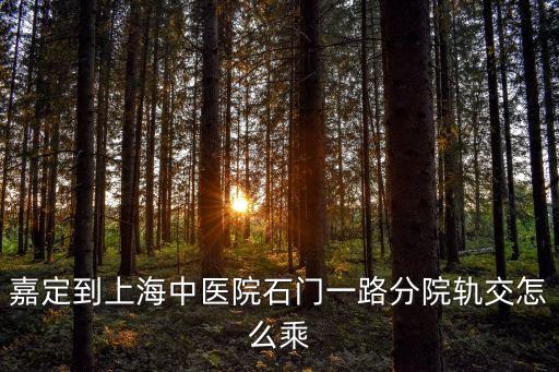 嘉定到上海中醫院石門一路分院軌交怎么乘