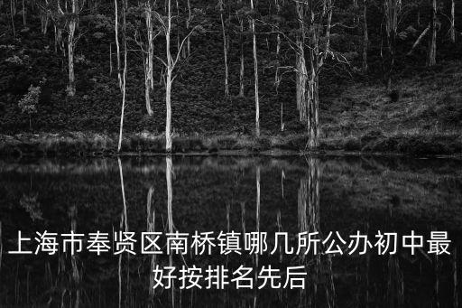 上海市奉賢區南橋鎮哪幾所公辦初中最好按排名先后