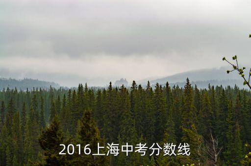 2016上海中考分數線
