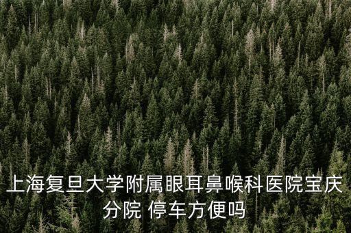 上海復(fù)旦大學(xué)附屬眼耳鼻喉科醫(yī)院寶慶分院 停車(chē)方便嗎