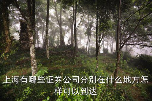 上海市第一家證券營業部，上海有哪些證券公司分別在什么地方怎樣可以到達