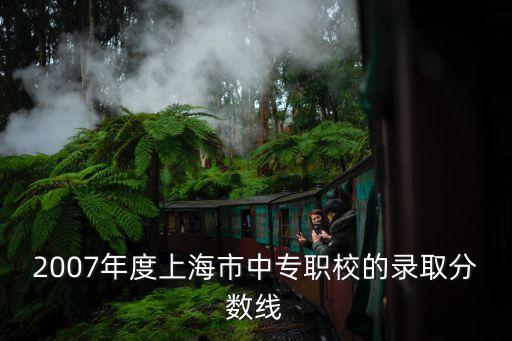 2007年度上海市中專職校的錄取分數線