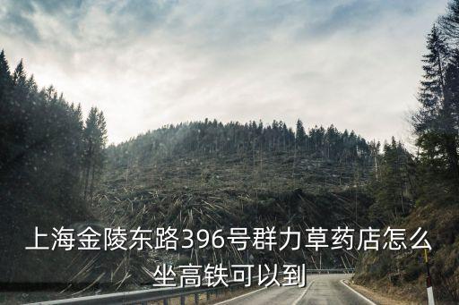 上海市群力醫院靠近哪個高鐵，上海金陵東路396號群力草藥店怎么坐高鐵可以到