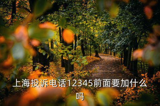 上海市停車收費(fèi)舉報(bào)電話，上海投訴電話12345前面要加什么嗎
