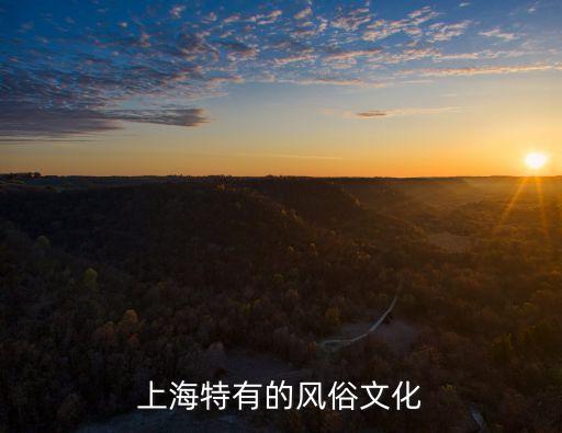 上海市的文化，上海特有的風俗文化