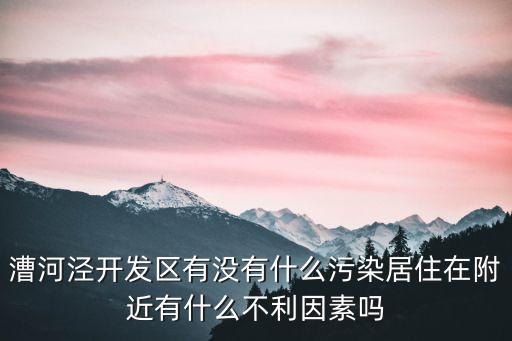 漕河涇開發(fā)區(qū)有沒(méi)有什么污染居住在附近有什么不利因素嗎