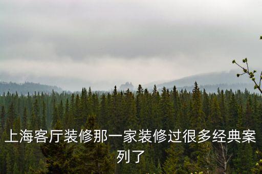 上海客廳裝修那一家裝修過很多經典案列了