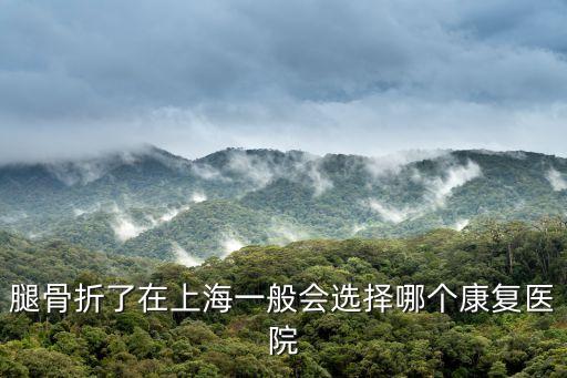 腿骨折了在上海一般會選擇哪個康復醫院