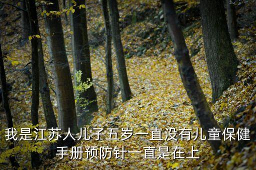 我是江蘇人兒子五歲一直沒有兒童保健手冊預防針一直是在上