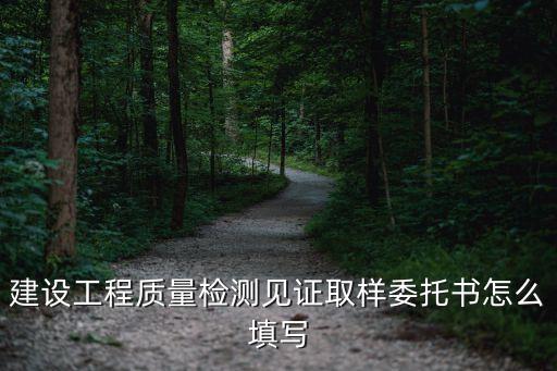 建設(shè)工程質(zhì)量檢測見證取樣委托書怎么填寫