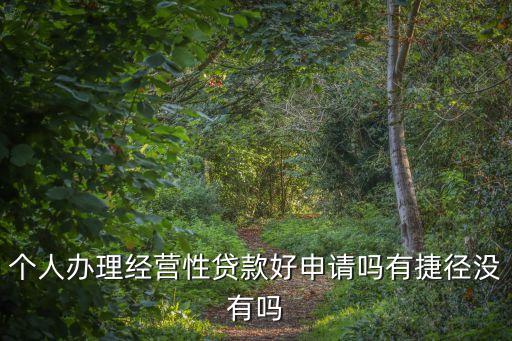 廣州浙商銀行經營貸好批嗎，個人辦理經營性貸款好申請嗎有捷徑沒有嗎