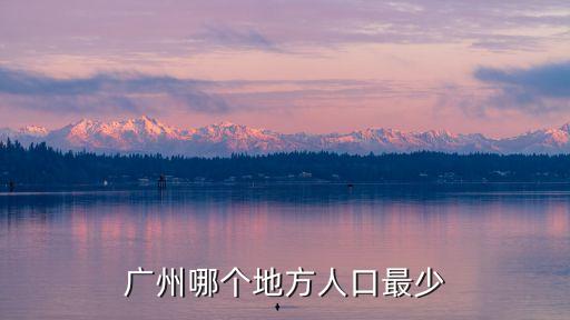 廣州哪個地方人口最少
