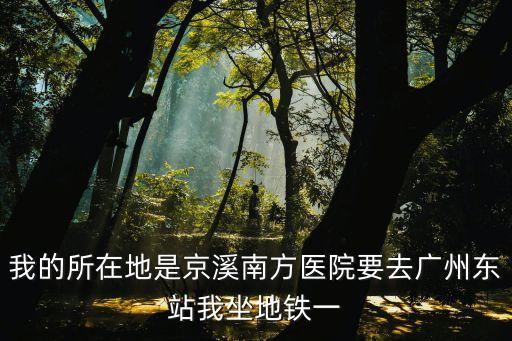 我的所在地是京溪南方醫院要去廣州東站我坐地鐵一
