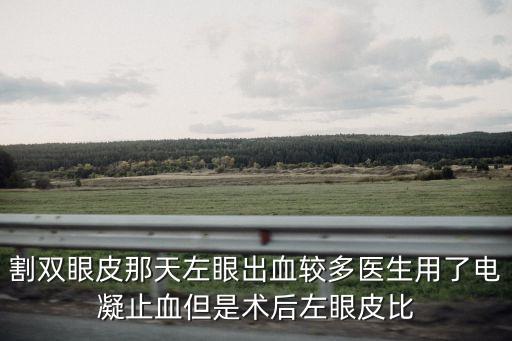 割雙眼皮那天左眼出血較多醫生用了電凝止血但是術后左眼皮比