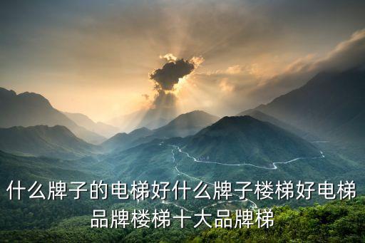 什么牌子的電梯好什么牌子樓梯好電梯品牌樓梯十大品牌梯