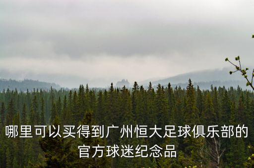 哪里可以買得到廣州恒大足球俱樂部的官方球迷紀念品