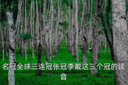 張冠李戴的讀音，名冠全球三連冠張冠李戴這三個冠的讀音