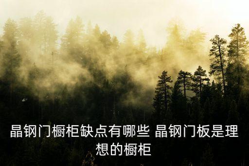 晶鋼門櫥柜，請問晶鋼門材質的廚柜好不好