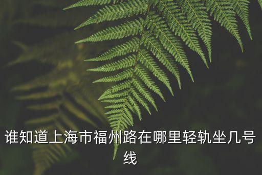上海市福州路34附近地鐵，誰(shuí)知道上海市福州路在哪里輕軌坐幾號(hào)線