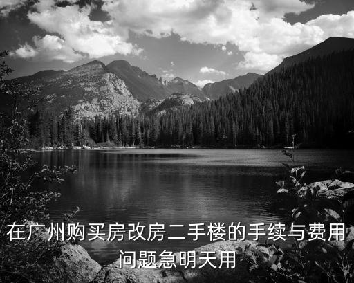 在廣州購(gòu)買房改房二手樓的手續(xù)與費(fèi)用問(wèn)題急明天用