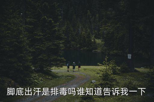 腳底出汗是排毒嗎誰知道告訴我一下