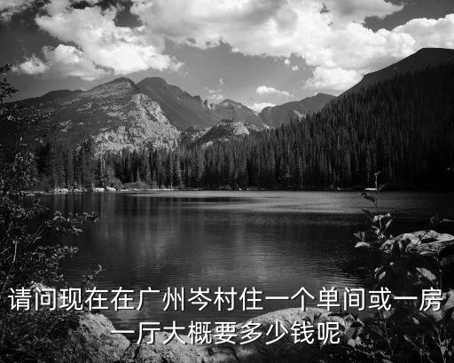 請問現(xiàn)在在廣州岑村住一個單間或一房一廳大概要多少錢呢