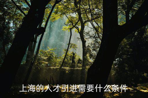 上海市以房引才條件，上海人才引進居住證的辦理條件有哪些