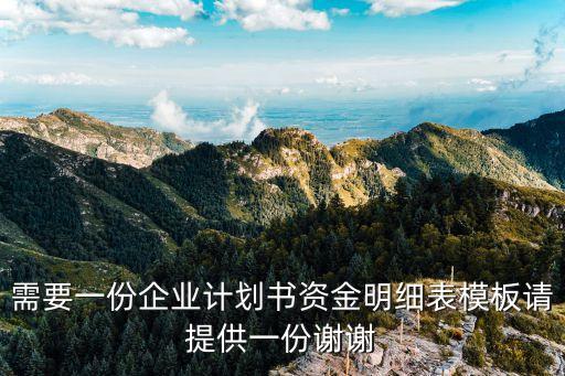 資金計劃表模板，資金使用計劃怎么寫格式是什么 內容有幾大塊急