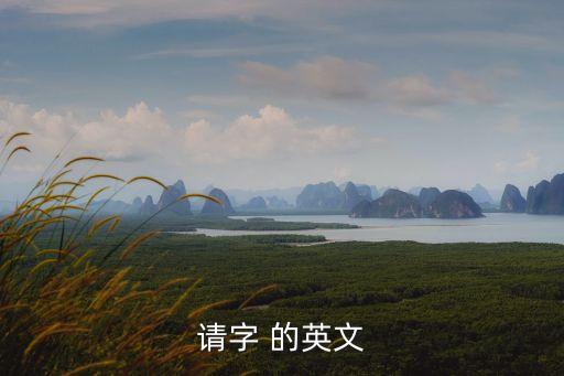 請(qǐng)字 的英文