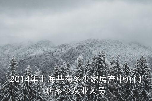 2014年上海共有多少家房產(chǎn)中介門(mén)店多少?gòu)臉I(yè)人員