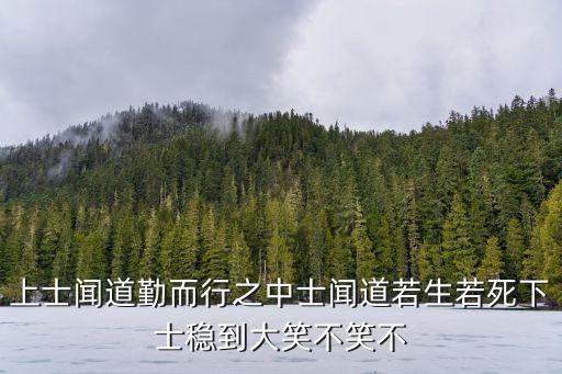 上士聞道，上士聞道勤而行之中士聞道若生若死下士穩(wěn)到大笑不笑不