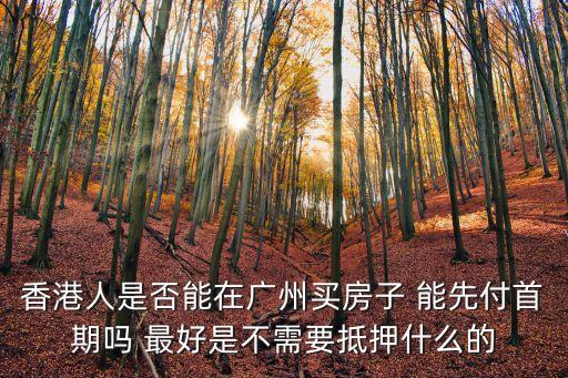 香港人在廣州買房好不好，香港人可在廣州買房子嗎