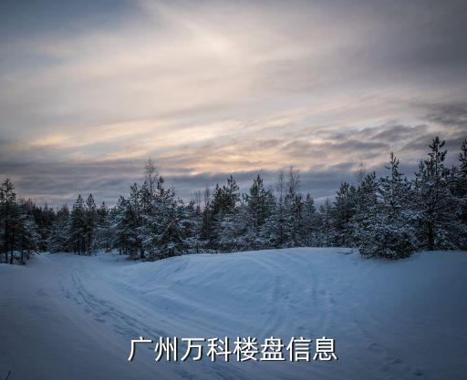 廣州萬科樓盤信息
