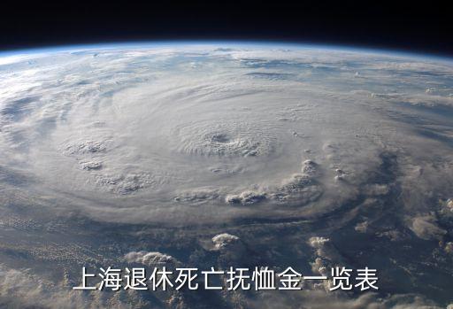 上海市離休干部撫恤金標準，上海地區離休干部死亡撫恤金應該可以得多少