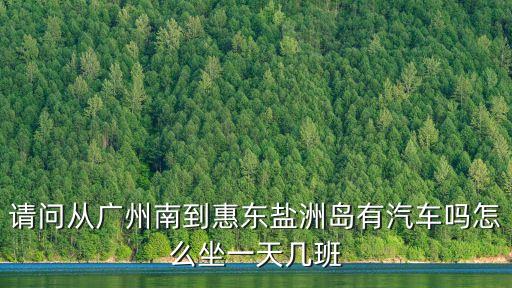 廣州到鹽洲島的班車有嗎，請問從廣州南到惠東鹽洲島有汽車嗎怎么坐一天幾班