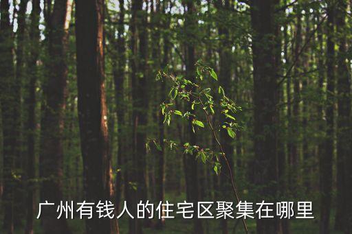 廣州有錢人的住宅區(qū)聚集在哪里