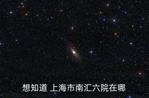 上海市六院東院地址，想知道 上海市南匯六院在哪