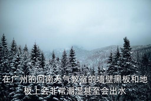 廣州地板潮濕原因，為什么在廣州的春季每當(dāng)回南天氣到來時墻壁黑板和地板非