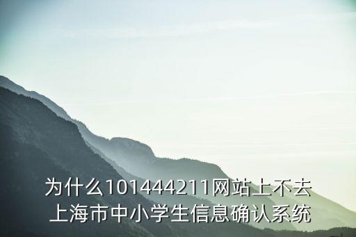 上海市幼升小信息確認，為什么101444211網站上不去