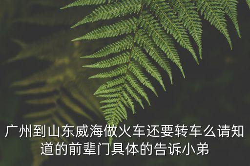 廣州有直達山東乳山的火車嗎，廣州到山東威海坐火車要多少個小時呀