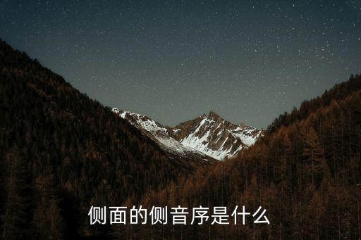 側面的側音序是什么