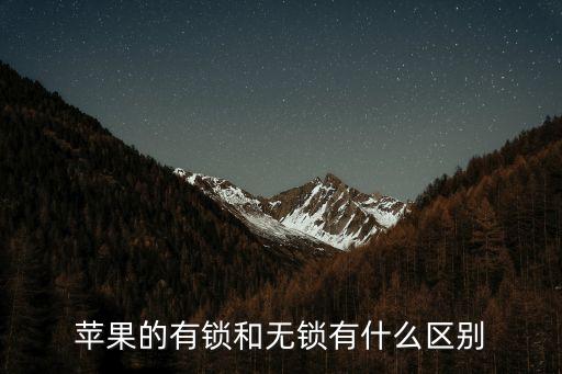 蘋(píng)果的有鎖和無(wú)鎖有什么區(qū)別